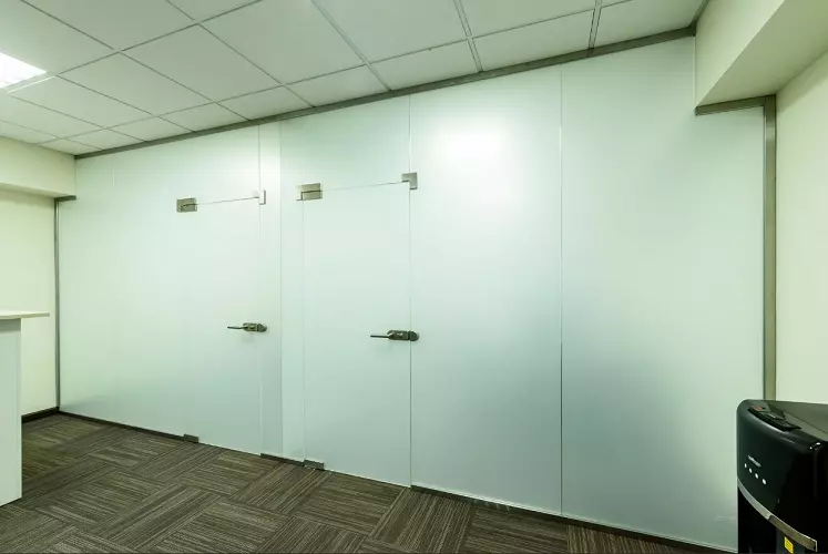 2 Стеклянная матовая перегородка