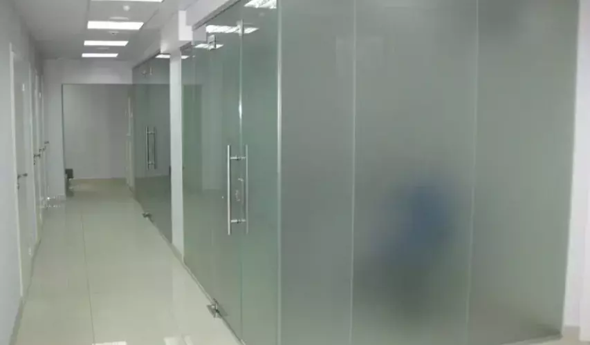 3 Стеклянная матовая перегородка