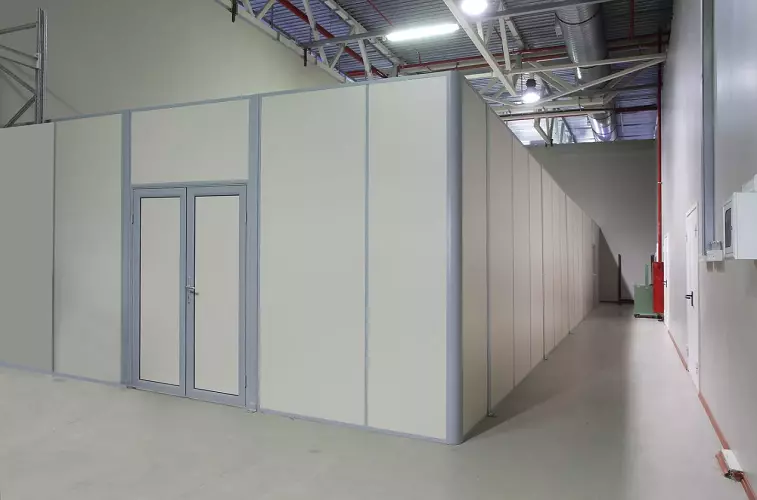 5 Глухая алюминиевая перегородка