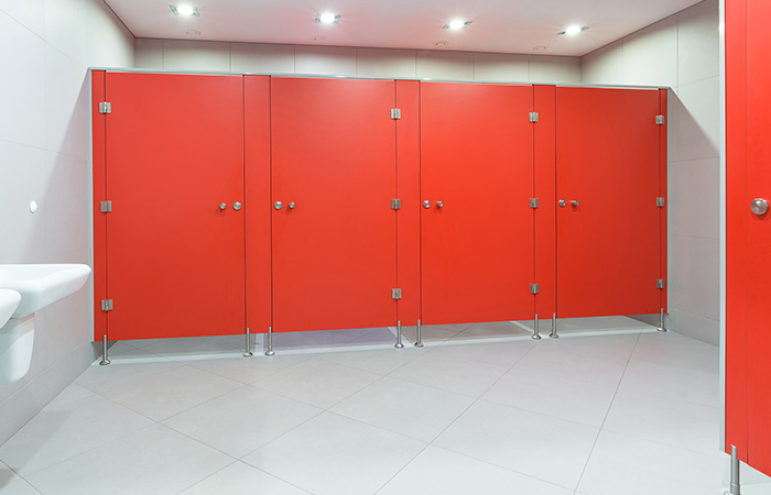 Сантехнические перегородки с дверью