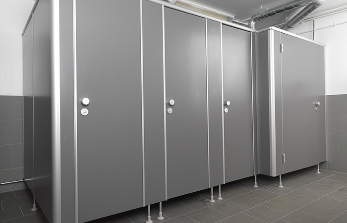 Сантехнические перегородки с дверью