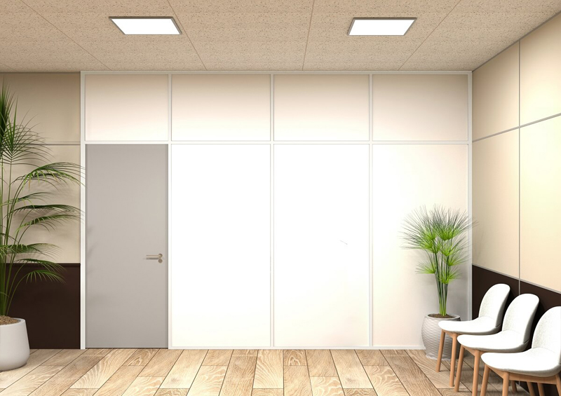 stacion-peregorodki-system72-gluhaya001 Глухая офисная перегородка (Система Премиум)