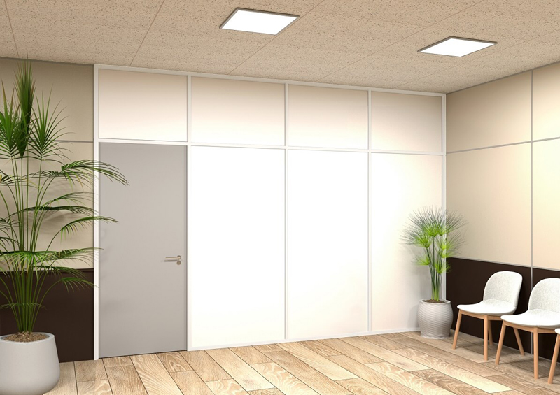 stacion-peregorodki-system72-gluhaya002 Глухая офисная перегородка (Система Премиум)