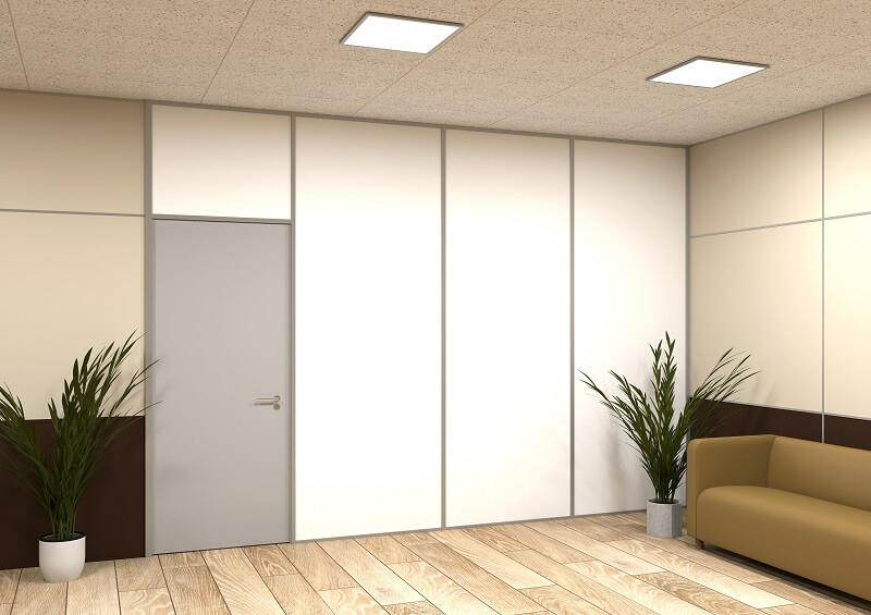 Глухая офисная перегородка (Система Стандарт)