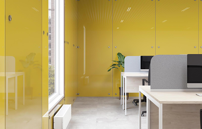 Золотистые стеновые панели