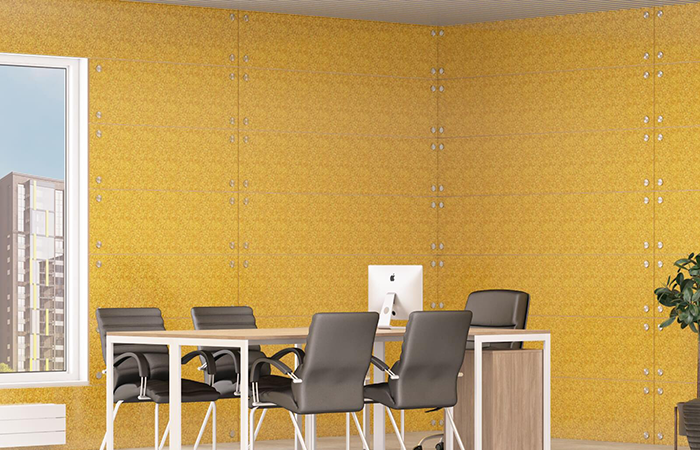 Золотистые стеновые панели