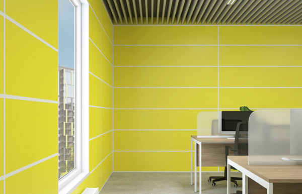 Желтые стеновые панели